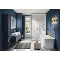 Cot racord Villeroy&Boch, Universal Showers, rotund cu suport duș, brushed gold